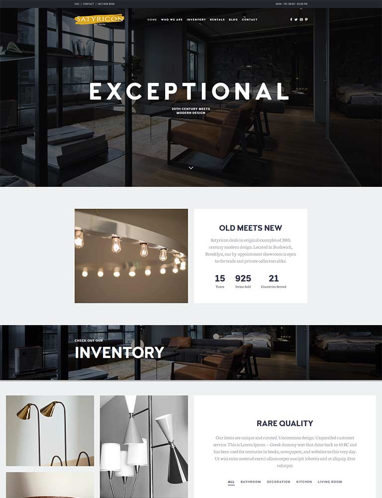 satyricon antiques brooklyn showroom spec website